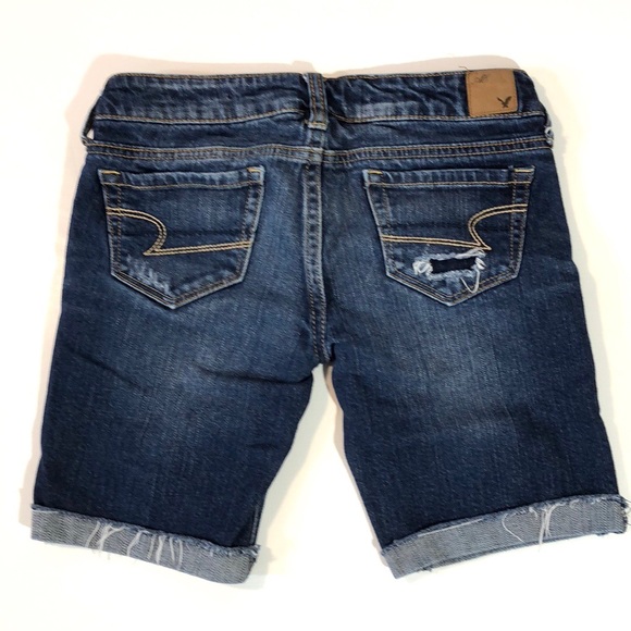 American Eagle Low Rise Distressed Jean Shorts - Picture 5 of 8